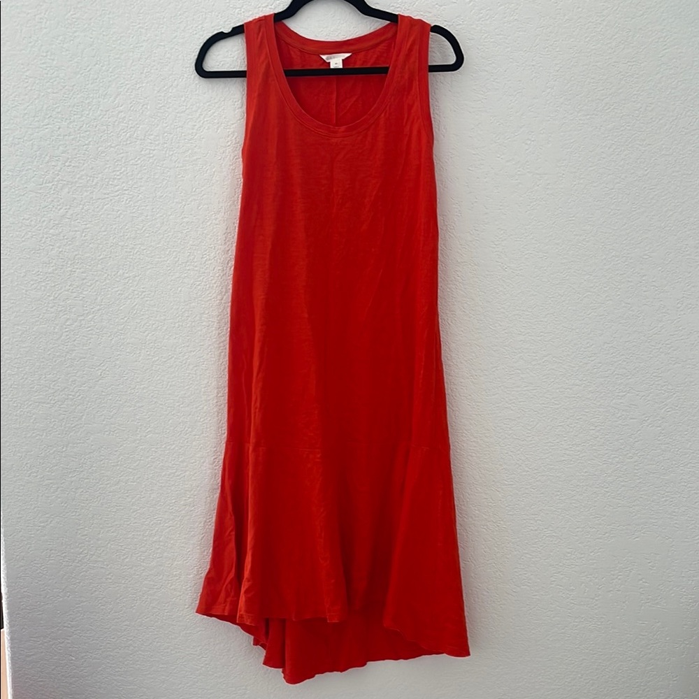 Caslon Red Tier Asymmetrical hi Lo Tank Dress Cotton